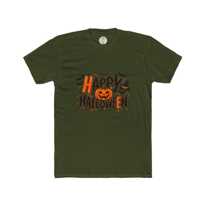 Halloween Pumpkin Tee — "Happy Halloween" Jack-O'-Lantern Crew Shirt