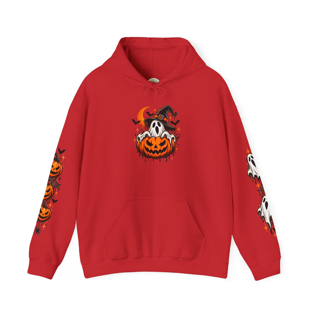 Halloween Hoodie — "Happy Halloween" Pumpkin & Ghost Graphic