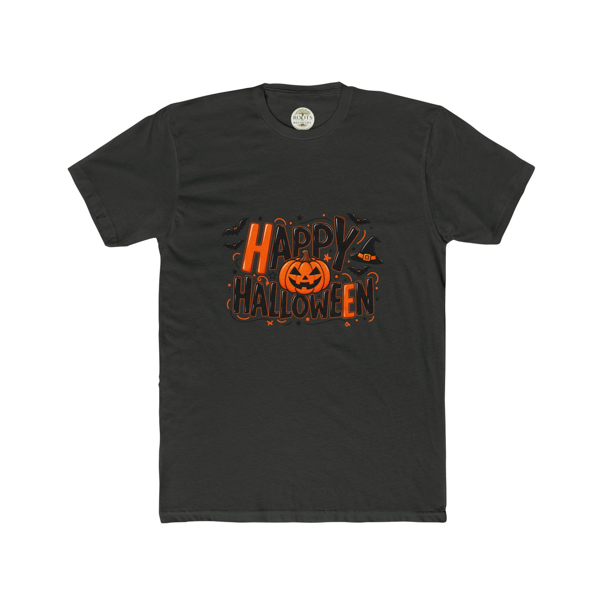 Halloween Pumpkin Tee — "Happy Halloween" Jack-O'-Lantern Crew Shirt