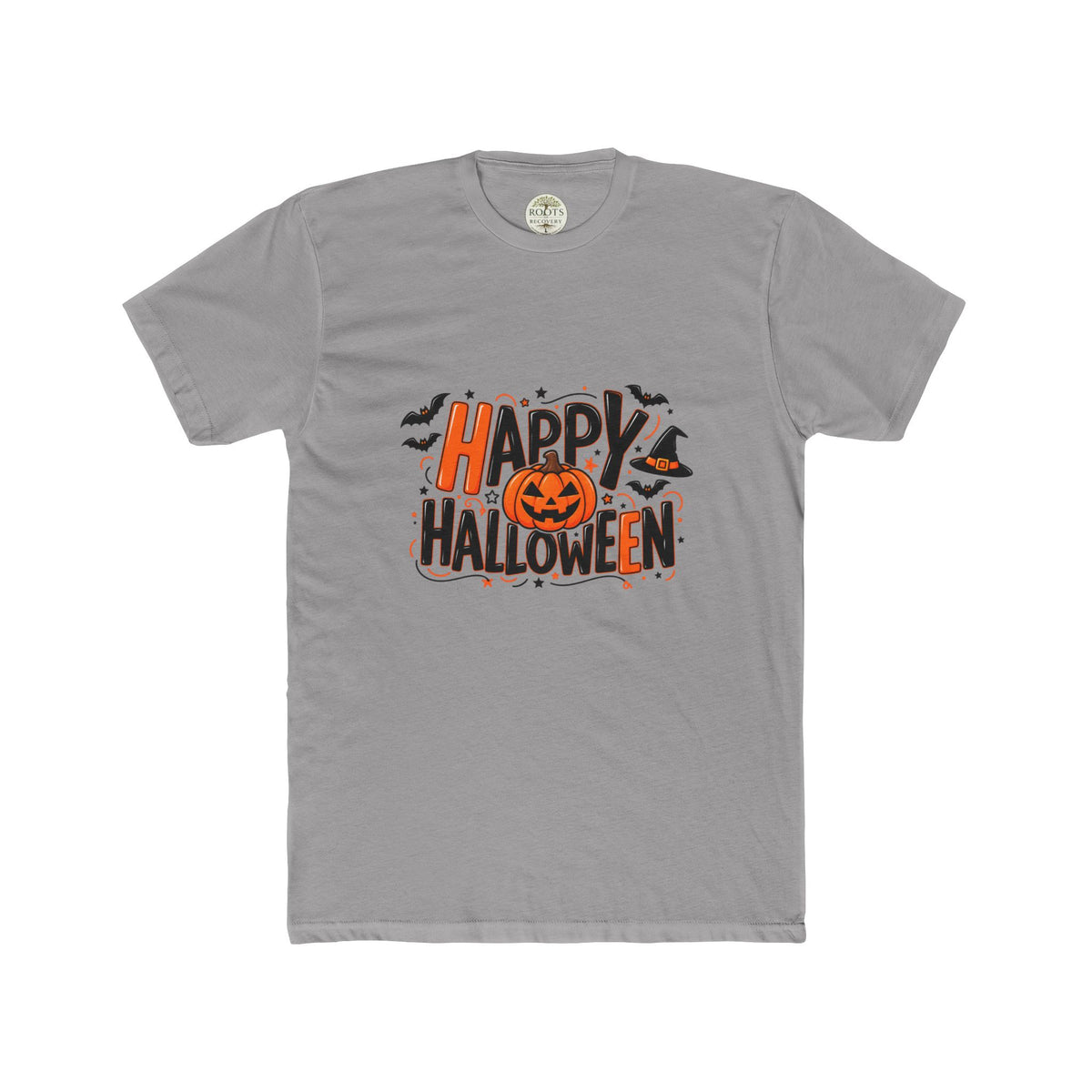 Halloween Pumpkin Tee — "Happy Halloween" Jack-O'-Lantern Crew Shirt