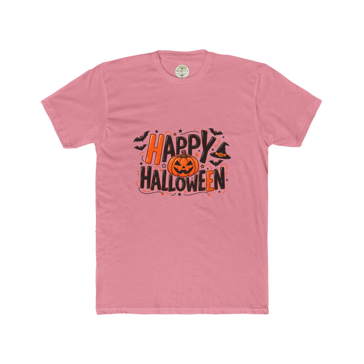 Halloween Pumpkin Tee — "Happy Halloween" Jack-O'-Lantern Crew Shirt