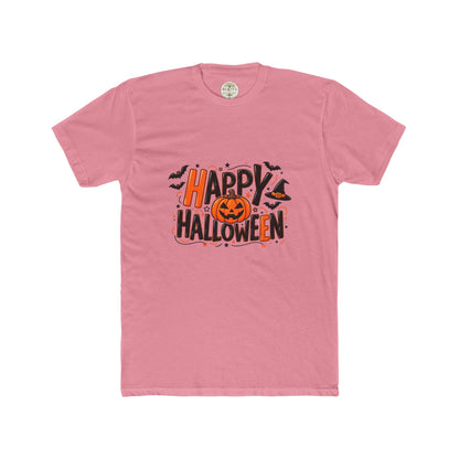 Halloween Pumpkin Tee — "Happy Halloween" Jack-O'-Lantern Crew Shirt
