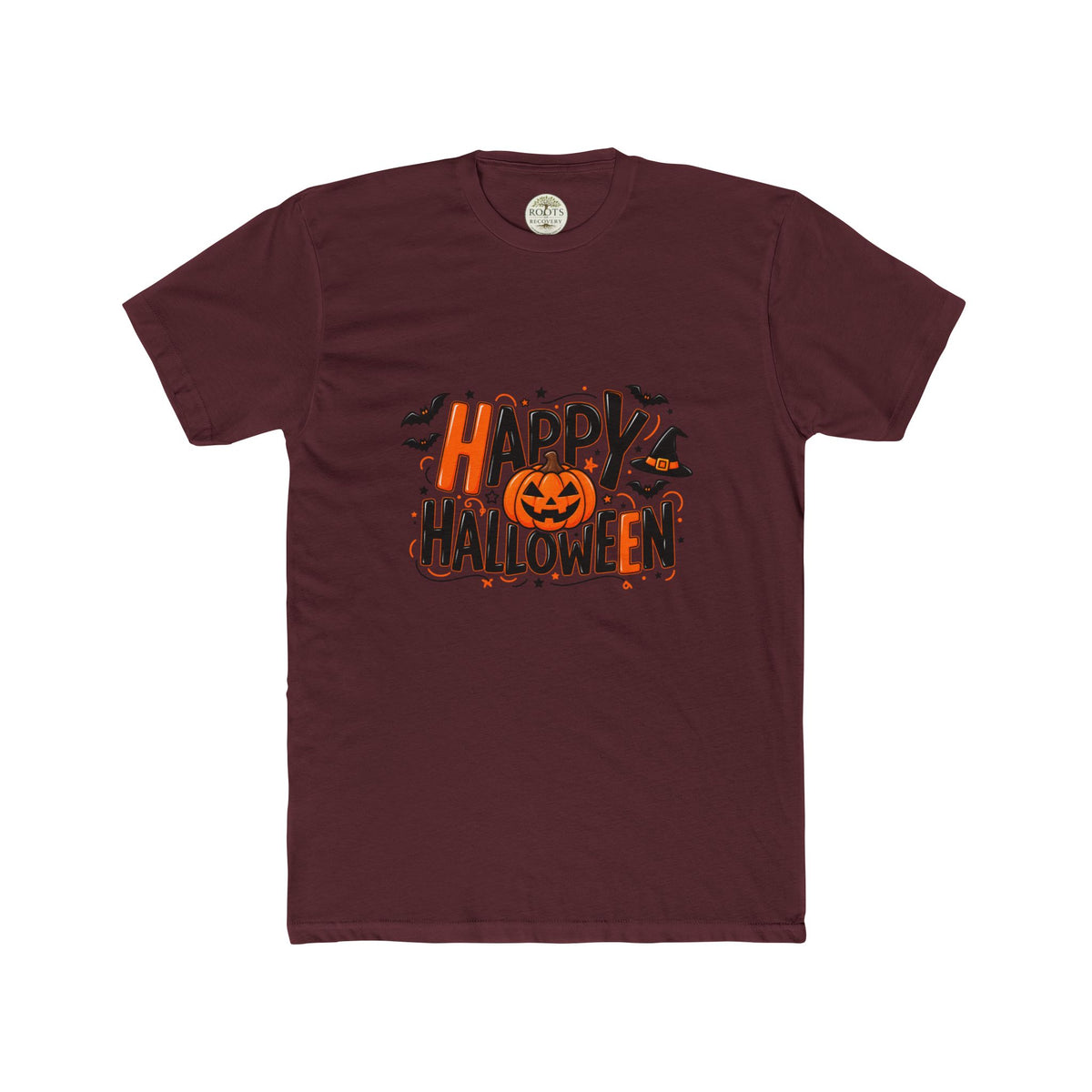 Halloween Pumpkin Tee — "Happy Halloween" Jack-O'-Lantern Crew Shirt