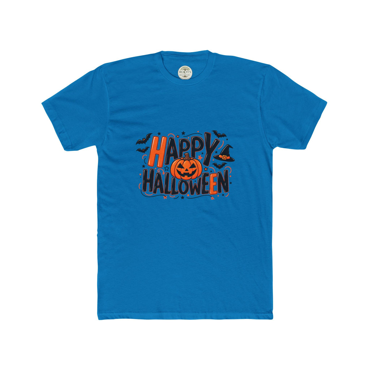 Halloween Pumpkin Tee — "Happy Halloween" Jack-O'-Lantern Crew Shirt