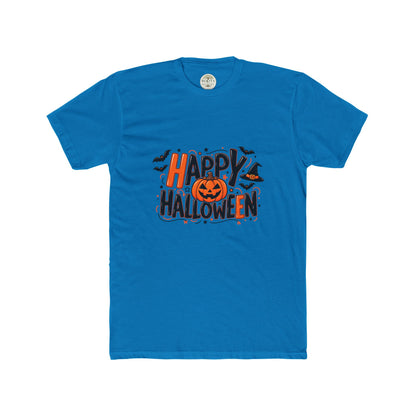 Halloween Pumpkin Tee — "Happy Halloween" Jack-O'-Lantern Crew Shirt