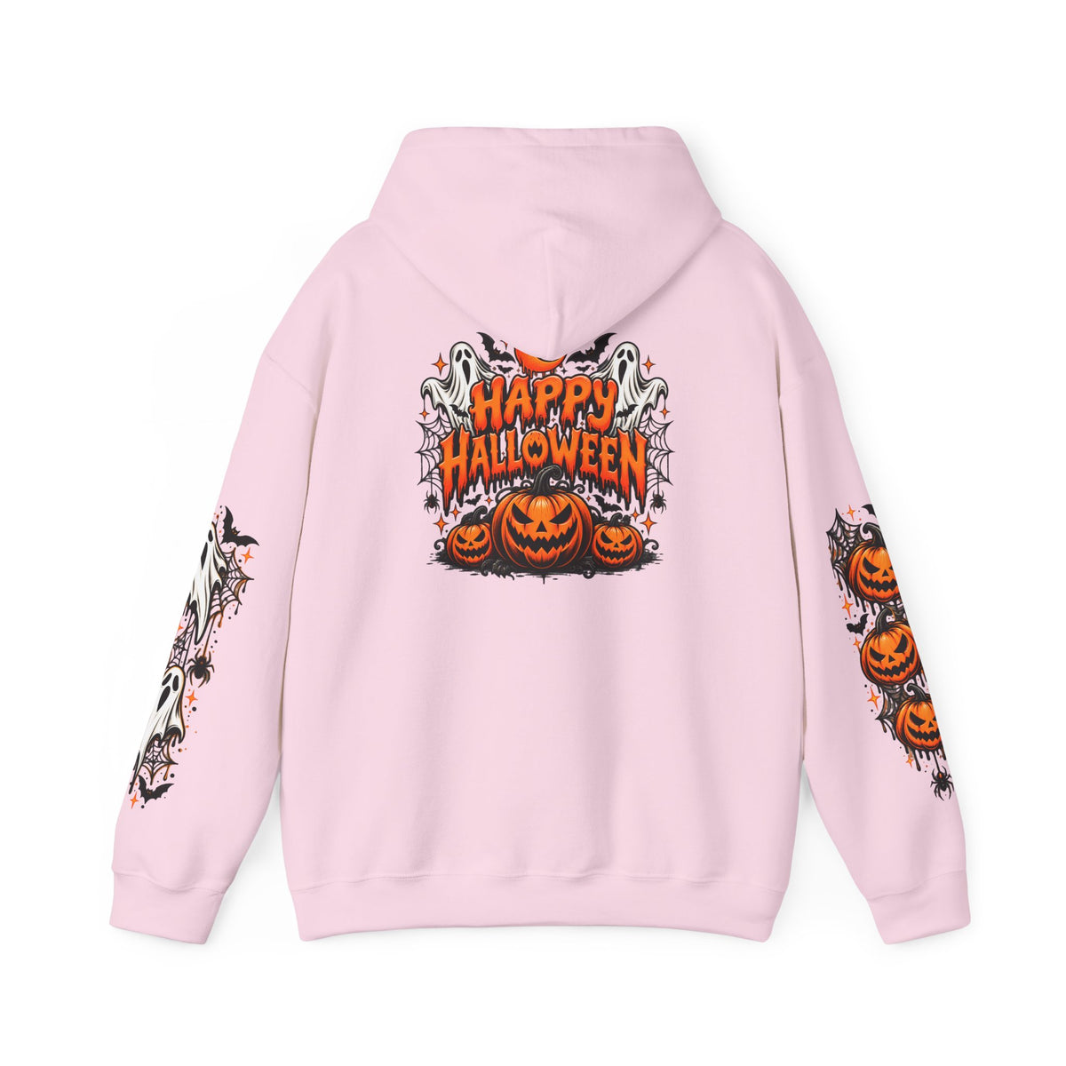 Halloween Hoodie — "Happy Halloween" Pumpkin & Ghost Graphic