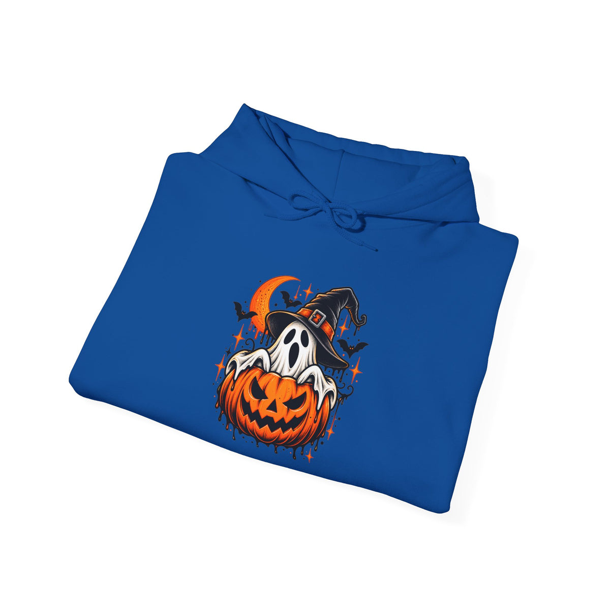Halloween Hoodie — "Happy Halloween" Pumpkin & Ghost Graphic