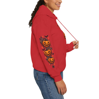 Halloween Hoodie — "Happy Halloween" Pumpkin & Ghost Graphic