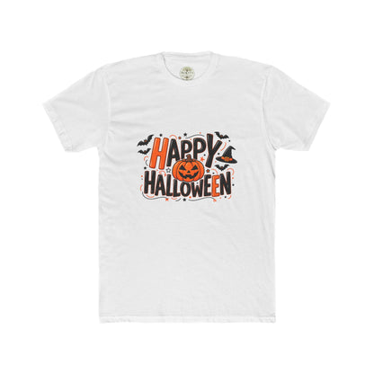 Halloween Pumpkin Tee — "Happy Halloween" Jack-O'-Lantern Crew Shirt