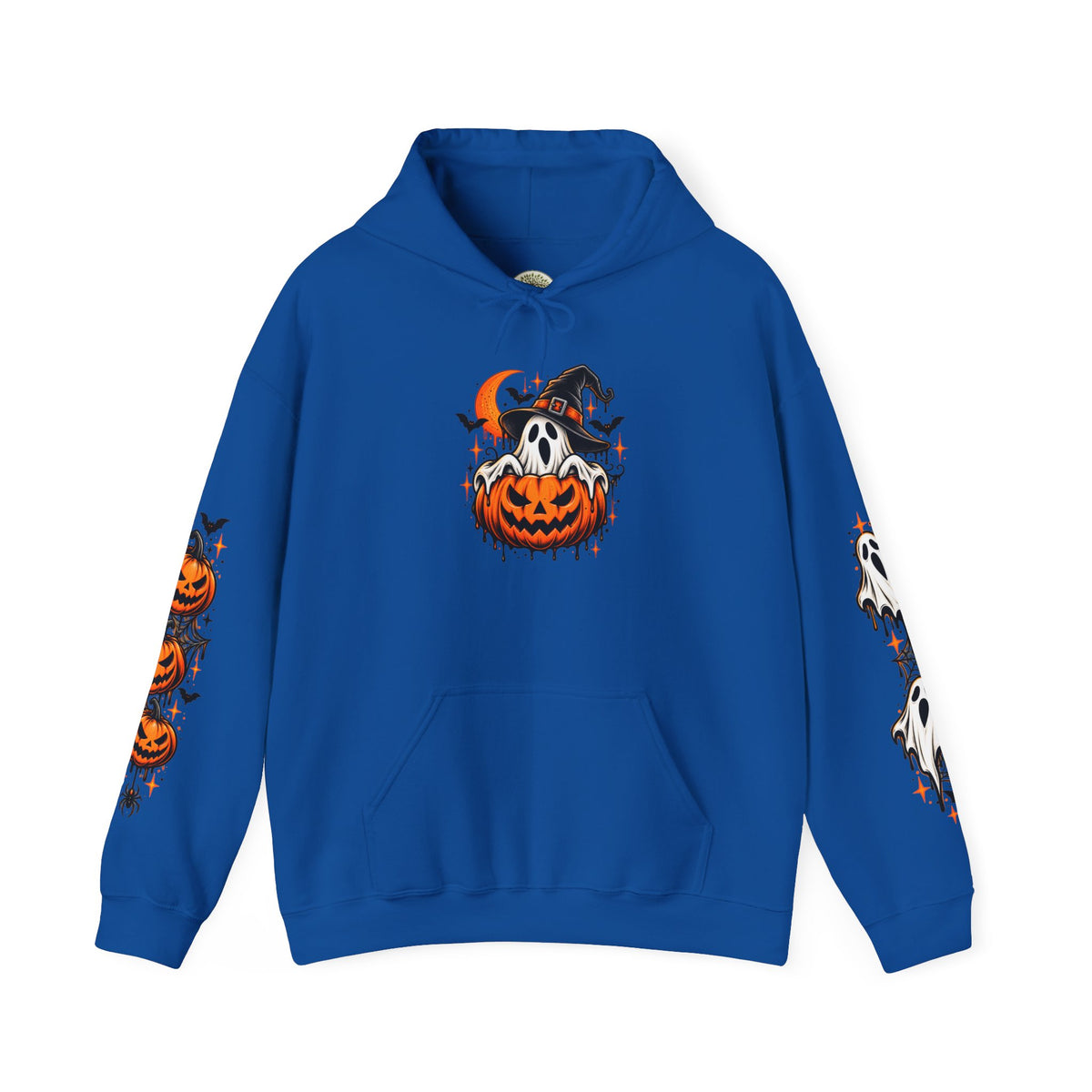 Halloween Hoodie — "Happy Halloween" Pumpkin & Ghost Graphic