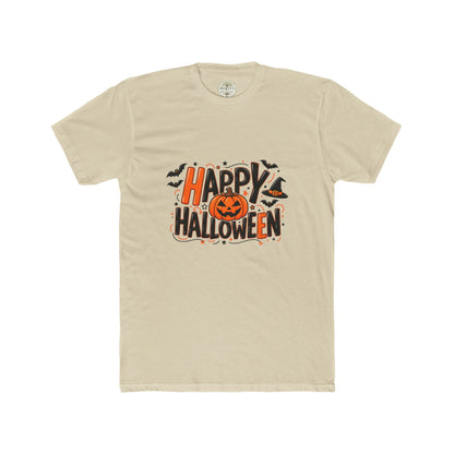 Halloween Pumpkin Tee — "Happy Halloween" Jack-O'-Lantern Crew Shirt