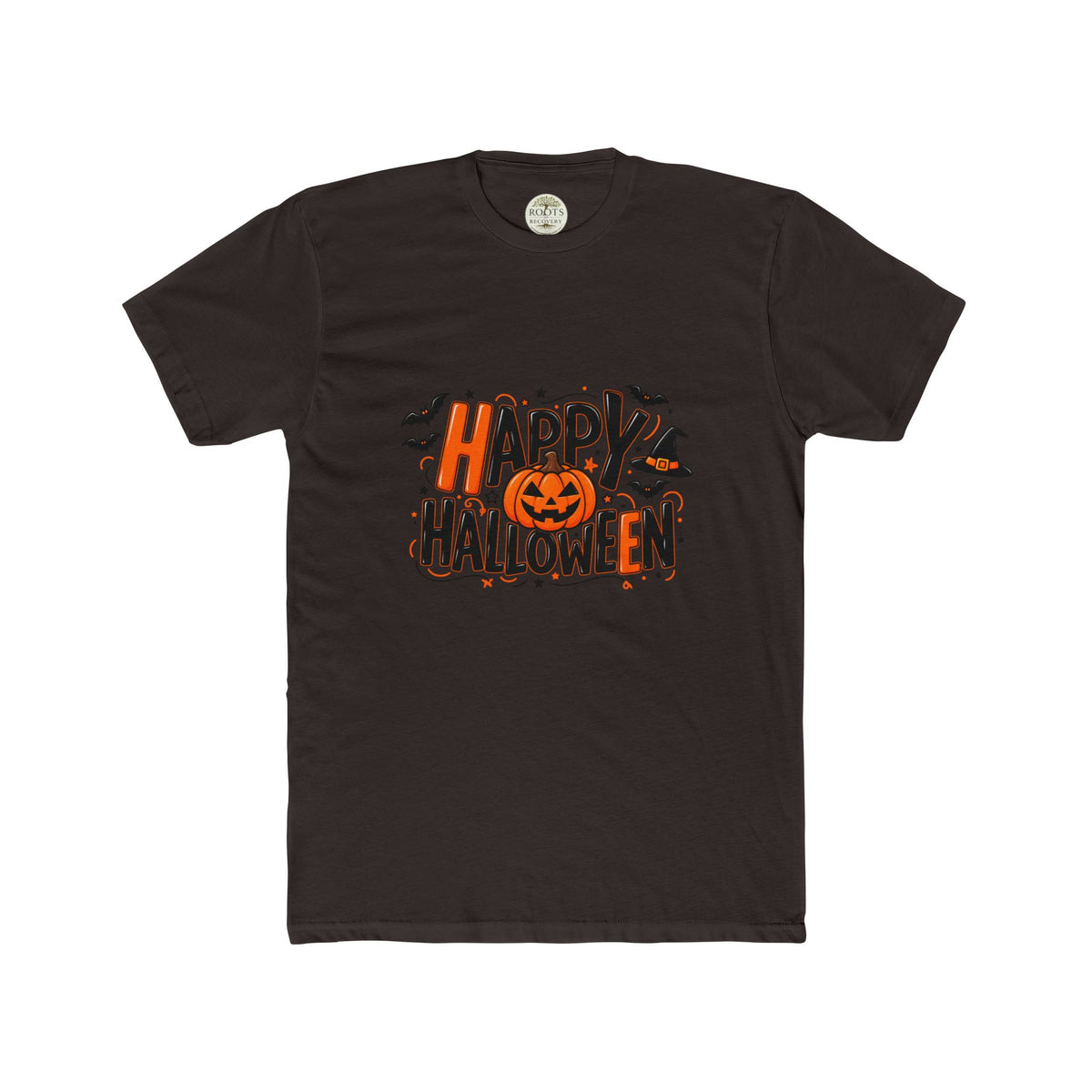 Halloween Pumpkin Tee — "Happy Halloween" Jack-O'-Lantern Crew Shirt