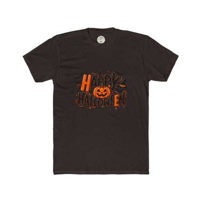 Halloween Pumpkin Tee — "Happy Halloween" Jack-O'-Lantern Crew Shirt