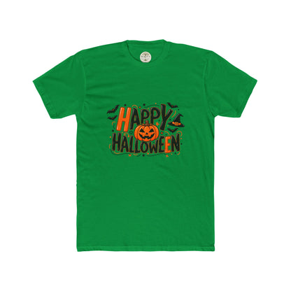 Halloween Pumpkin Tee — "Happy Halloween" Jack-O'-Lantern Crew Shirt