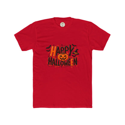 Halloween Pumpkin Tee — "Happy Halloween" Jack-O'-Lantern Crew Shirt