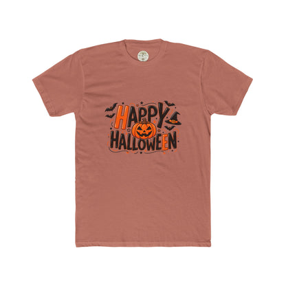 Halloween Pumpkin Tee — "Happy Halloween" Jack-O'-Lantern Crew Shirt