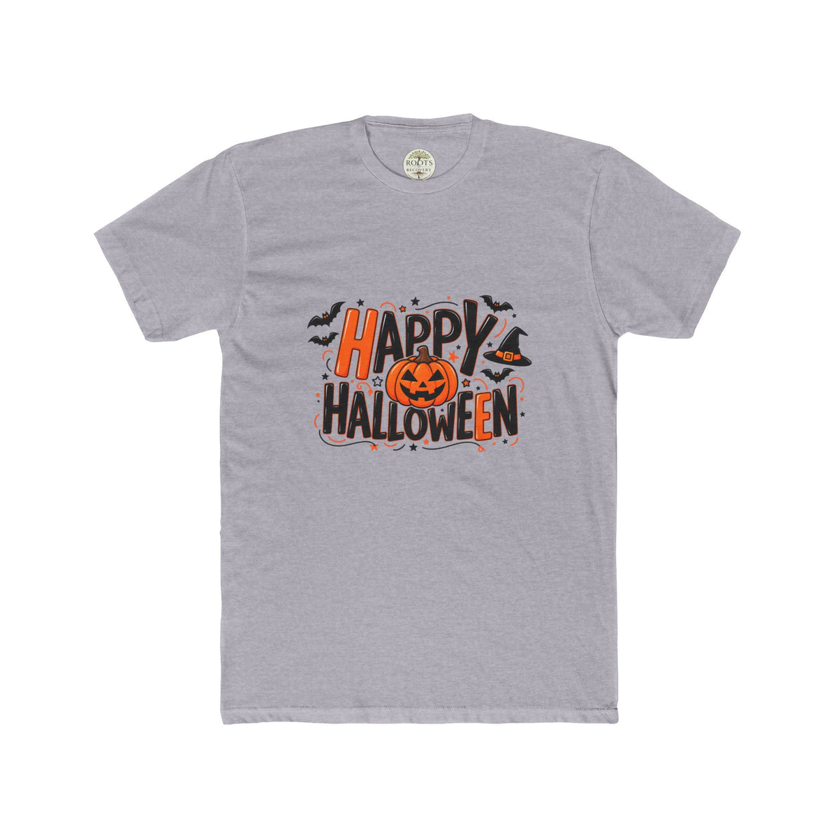 Halloween Pumpkin Tee — "Happy Halloween" Jack-O'-Lantern Crew Shirt