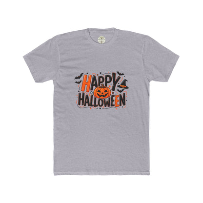 Halloween Pumpkin Tee — "Happy Halloween" Jack-O'-Lantern Crew Shirt