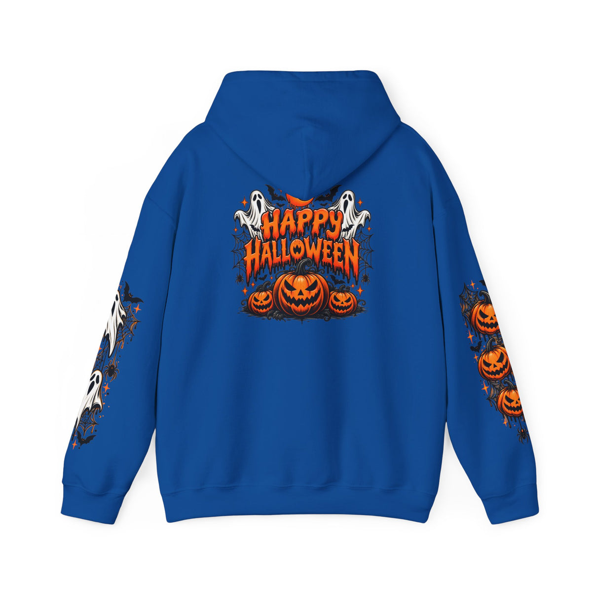 Halloween Hoodie — "Happy Halloween" Pumpkin & Ghost Graphic