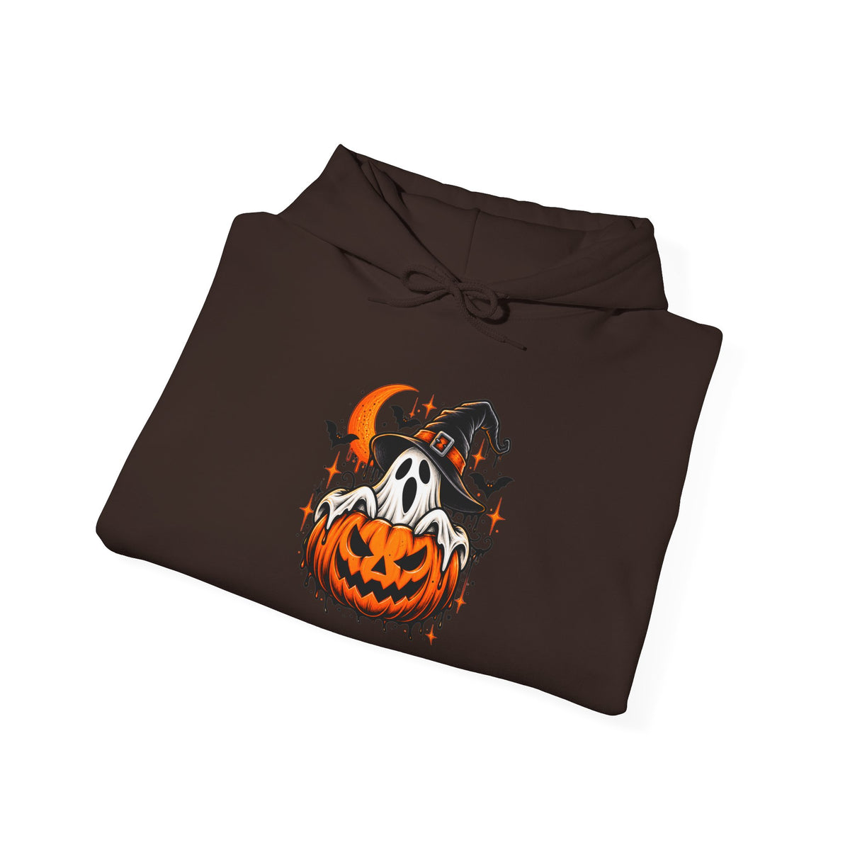 Halloween Hoodie — "Happy Halloween" Pumpkin & Ghost Graphic