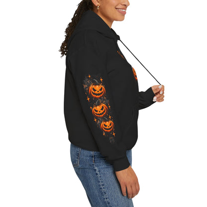 Halloween Hoodie — "Happy Halloween" Pumpkin & Ghost Graphic