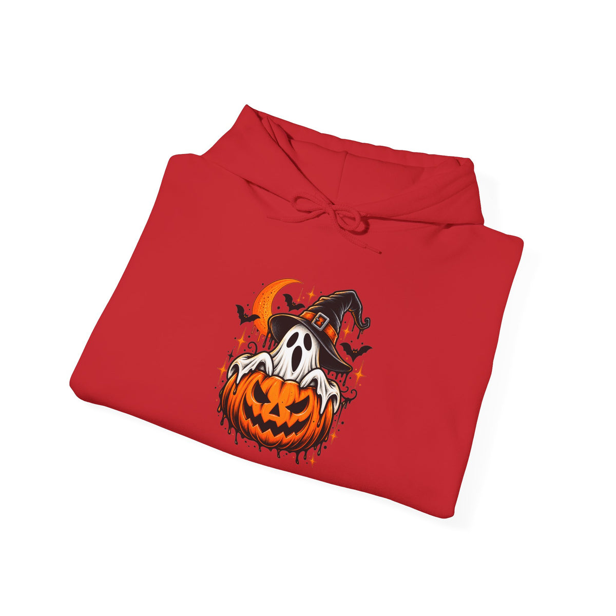 Halloween Hoodie — "Happy Halloween" Pumpkin & Ghost Graphic