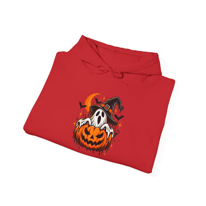 Halloween Hoodie — "Happy Halloween" Pumpkin & Ghost Graphic